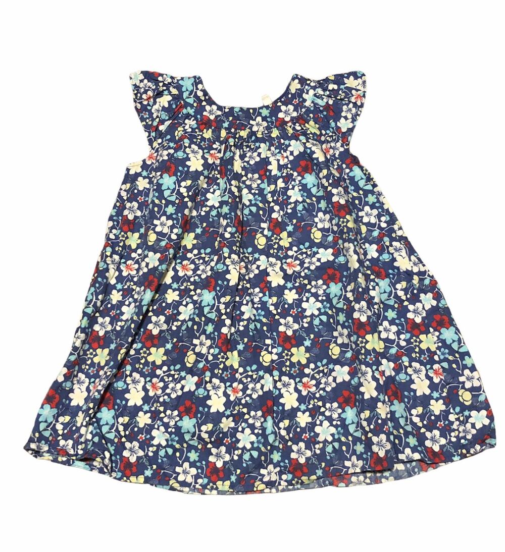 Mark's & Spencer Blue Floral Dress 2-3